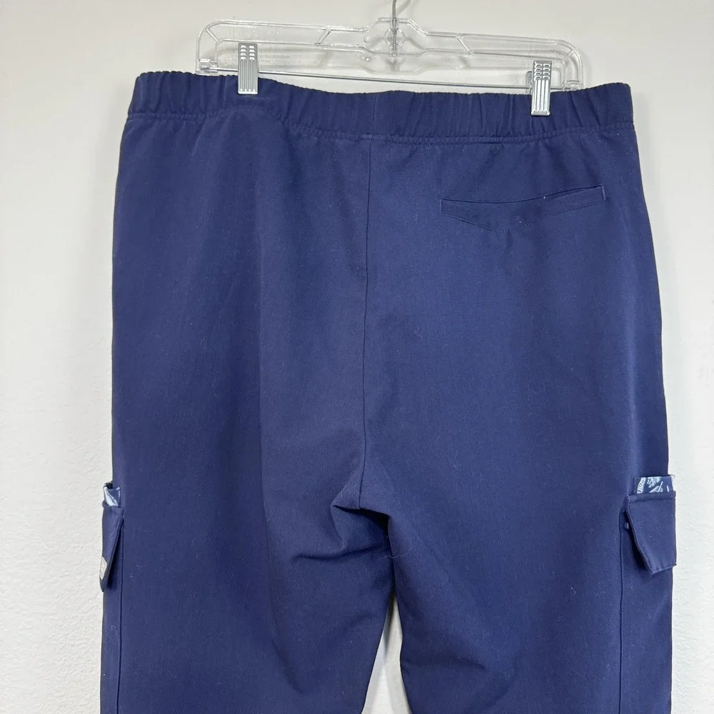 FIGS Technical Collection Scrub Pants Mens XL Navy Cargo Drawstring‎ M19SW2001